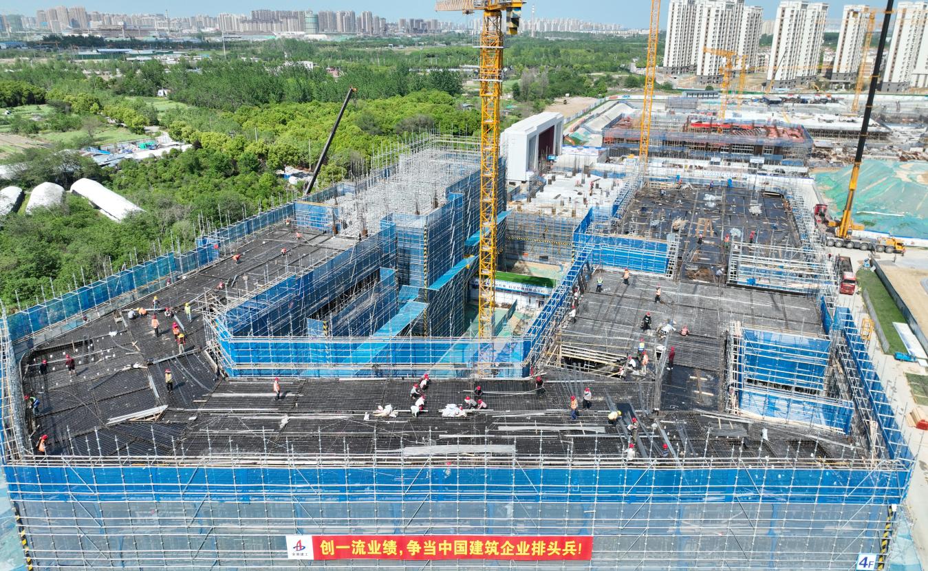 安徽三建合肥一中淝河校区项目。。。。。。。必一供图